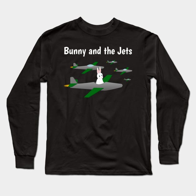 Bunny and the Jets Long Sleeve T-Shirt by donovanh